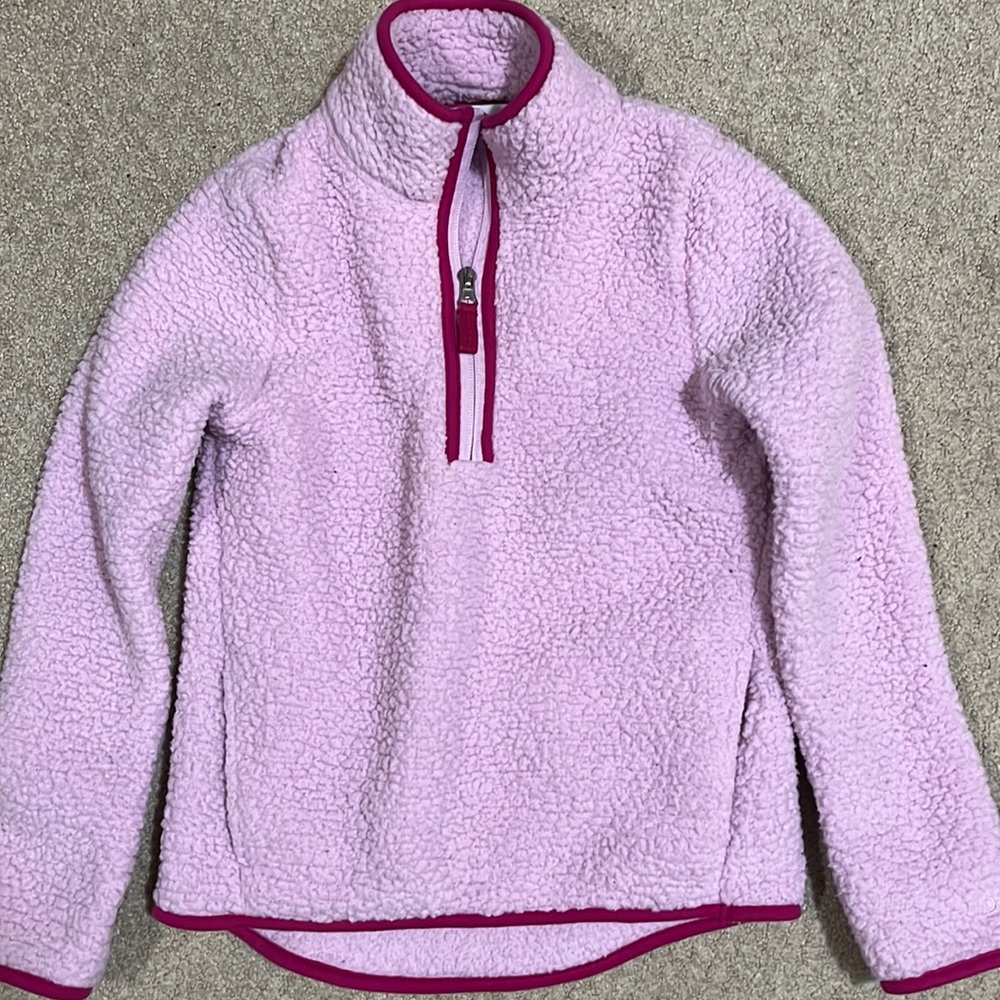 Girls pink fuzzy fleece